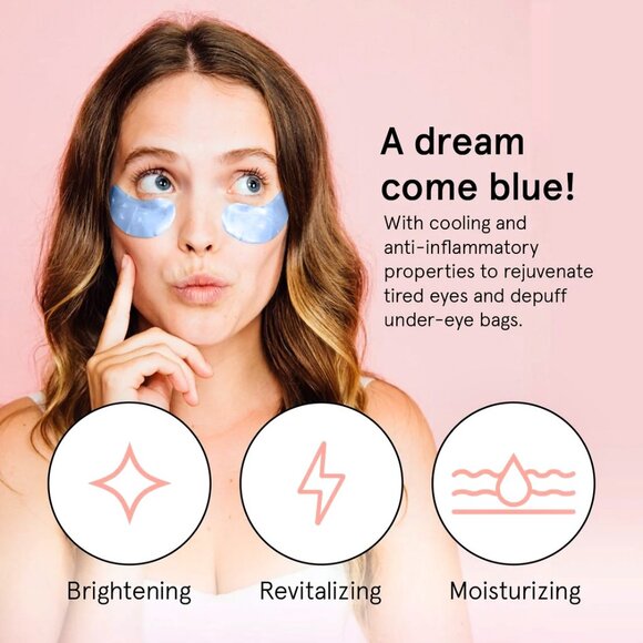 ➡️ 2/$25 ⬅️ Grace & Stella—Blue 💎Illuminating💎 Eye Masks—6 Pairs *New* - Picture 5 of 10